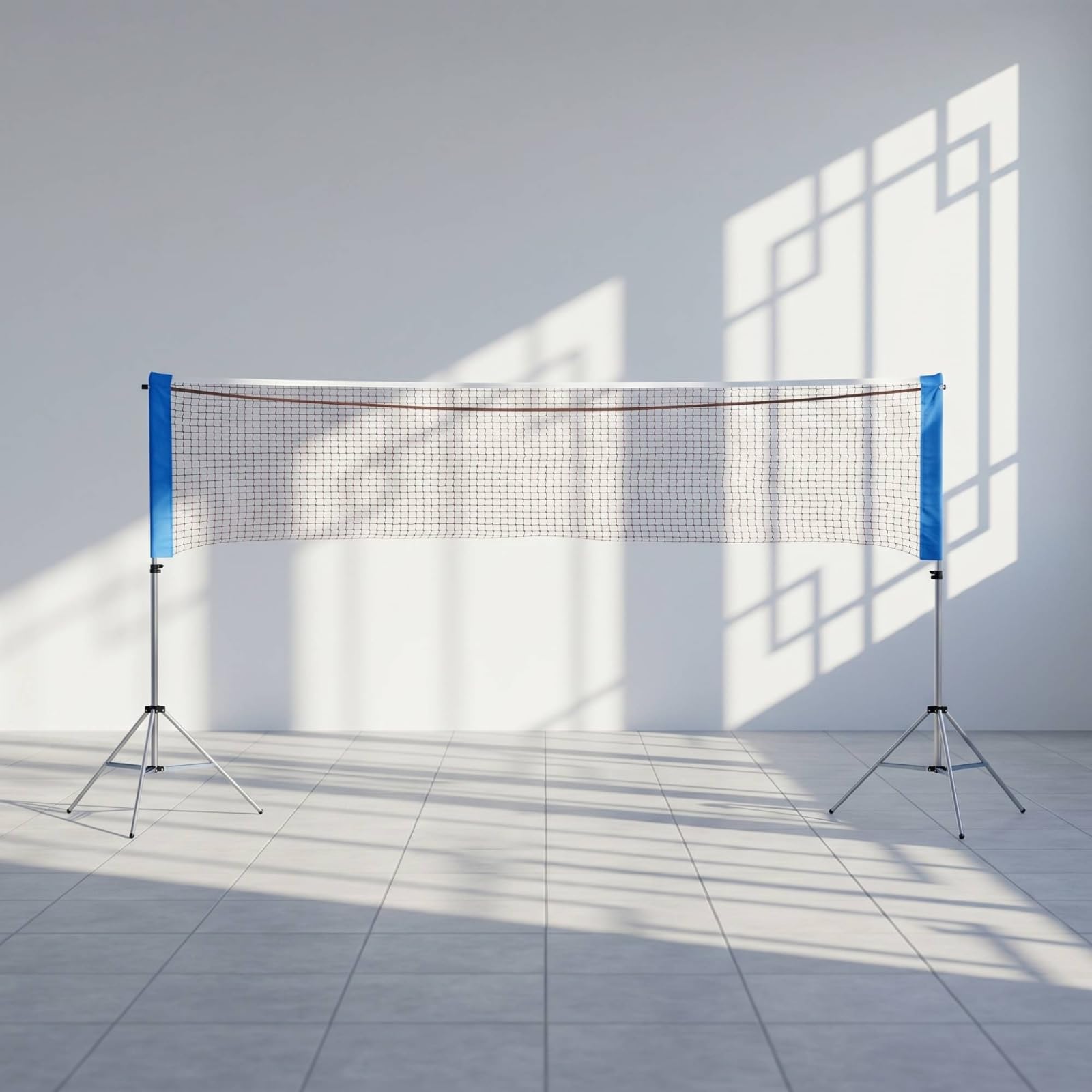 Colcolo Rete da Badminton Portatile Rete Supporto Piedistallo Installazione Facile Acciaio Inossidabile Durevole con Sacca Inclusa Adatta per Allenamento
