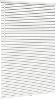 Cordless Aluminum Mini Blind - 18" W x 48" L - White, Premium Duty 1 Inch Metal Slats, Over 400 Custom Sizes Starting at 19.97, Durable, Waterproof Window Shades by Lumino