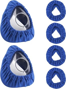4-Pack Mask Liners Compatible with Resmed F20 F10 and Most Full Face Masks, Ultra-Soft Fiber Mask Cushions for Reduce Pressure Marks & Absorb Facial Oils and Moisture, Comfortable & Snug Fit Blue