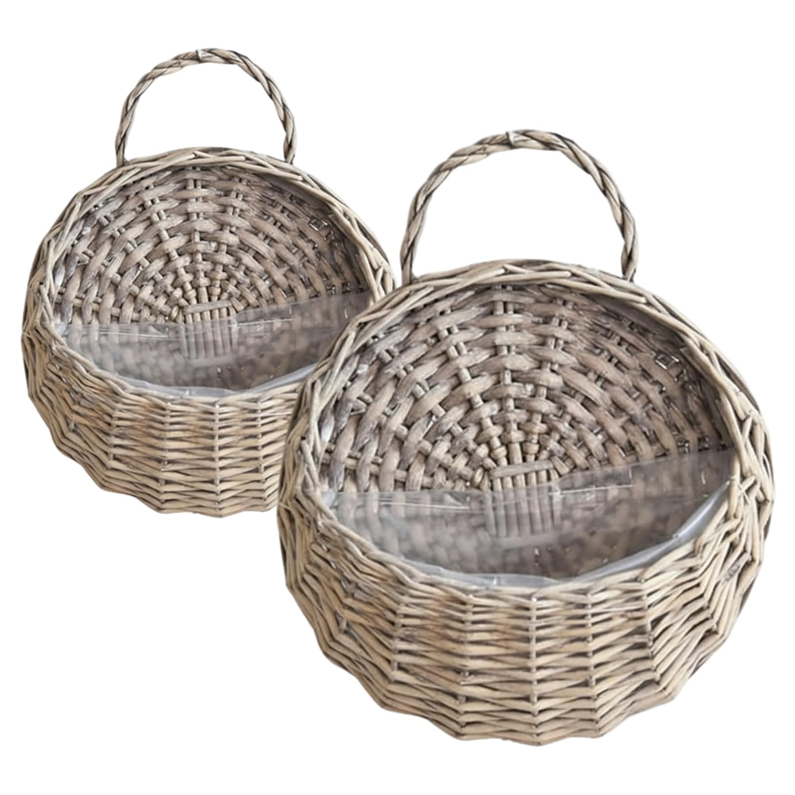 Grtheenumb wall basket, Wall Planter 2-pack Vintage Planter Baskets, Handwoven Willow Hanging Baskets For Indoor Decor, Garden Or Home