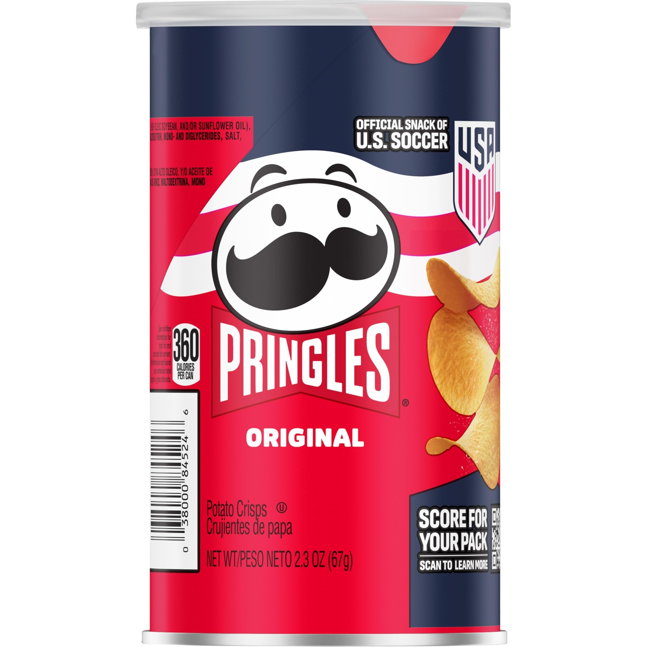 Pringles Original Grab and Go Pack, 2.36 Ounce (Pack of 12)