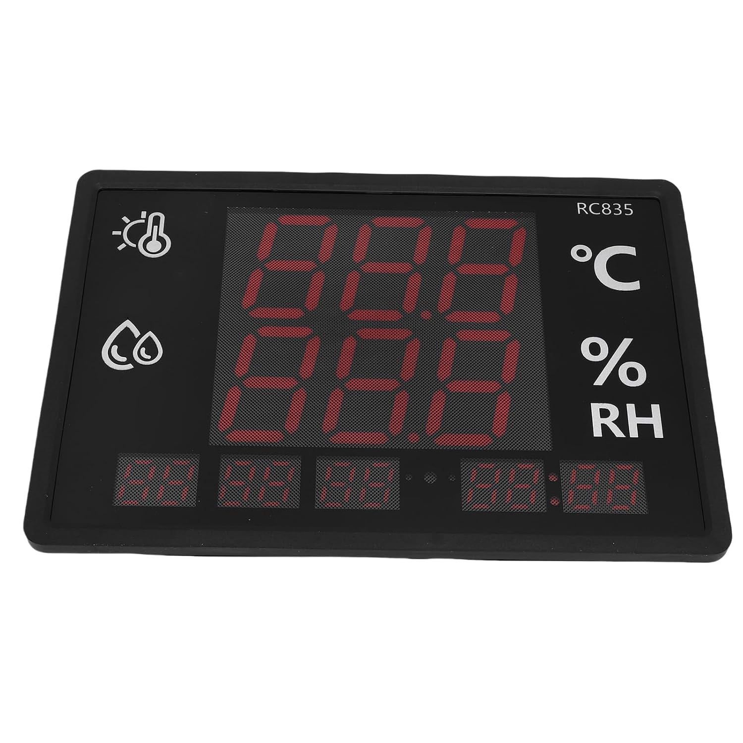 High Precision Digital Thermometer Hygrometer with Auto Brightness Adjustment - Indoor Temperature Humidity Meter for Home, Office, Nursery