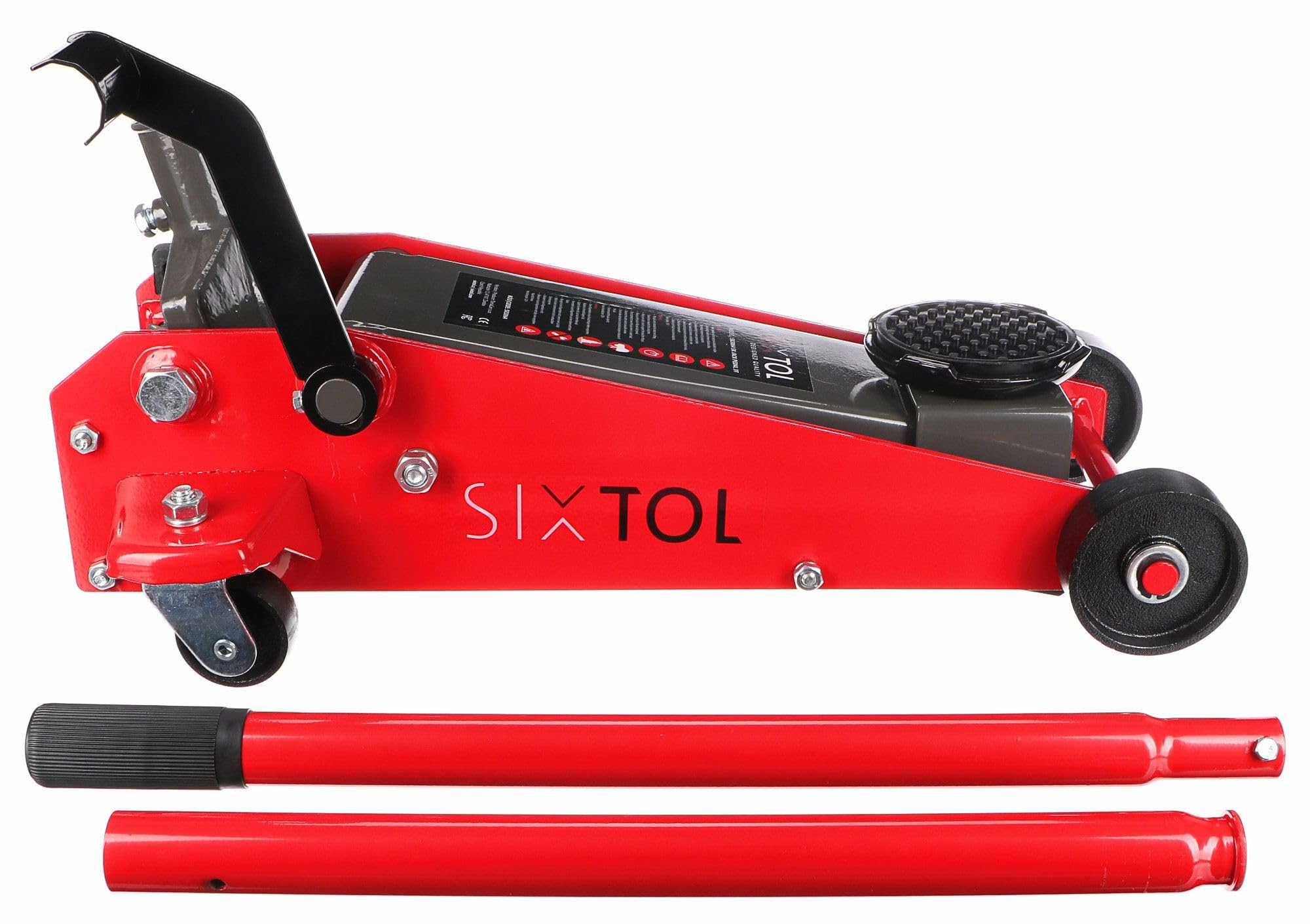 SX JACK PEDAL 3T | Cric idraulico carrellato con pedale | Portata 3 tonnellate | Heavy-Duty in acciaio