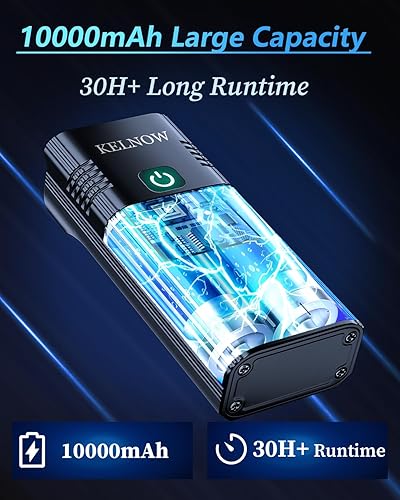 Miniatura 3 de 2024 8 luces LED para bicicleta para conducción nocturna, 9000 lúmenes USB recargable LED faro y 14 modos de luz trasera colorida, 5800 mAh súper