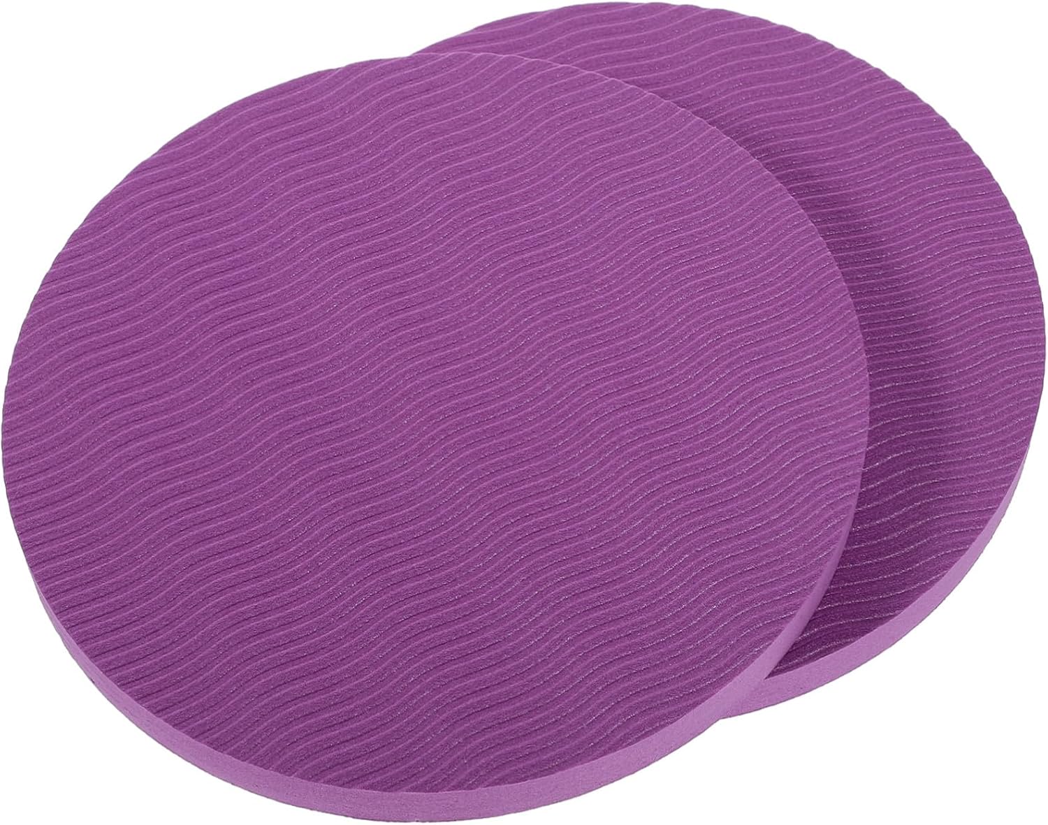 VICASKY 2Pcs Thick Yoga Support Pads for Kneeling and Elbow Cushion Non Slip Round Yoga Mats for Joint Relief Stability and Balance During Workout Deep Purple
