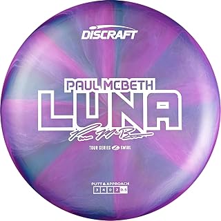 Discraft Paul McBeth 2025 Tour Series Luna Z Swirl Putter - Neutral Flight, Tacky Grip & Glide for Disc Golf
