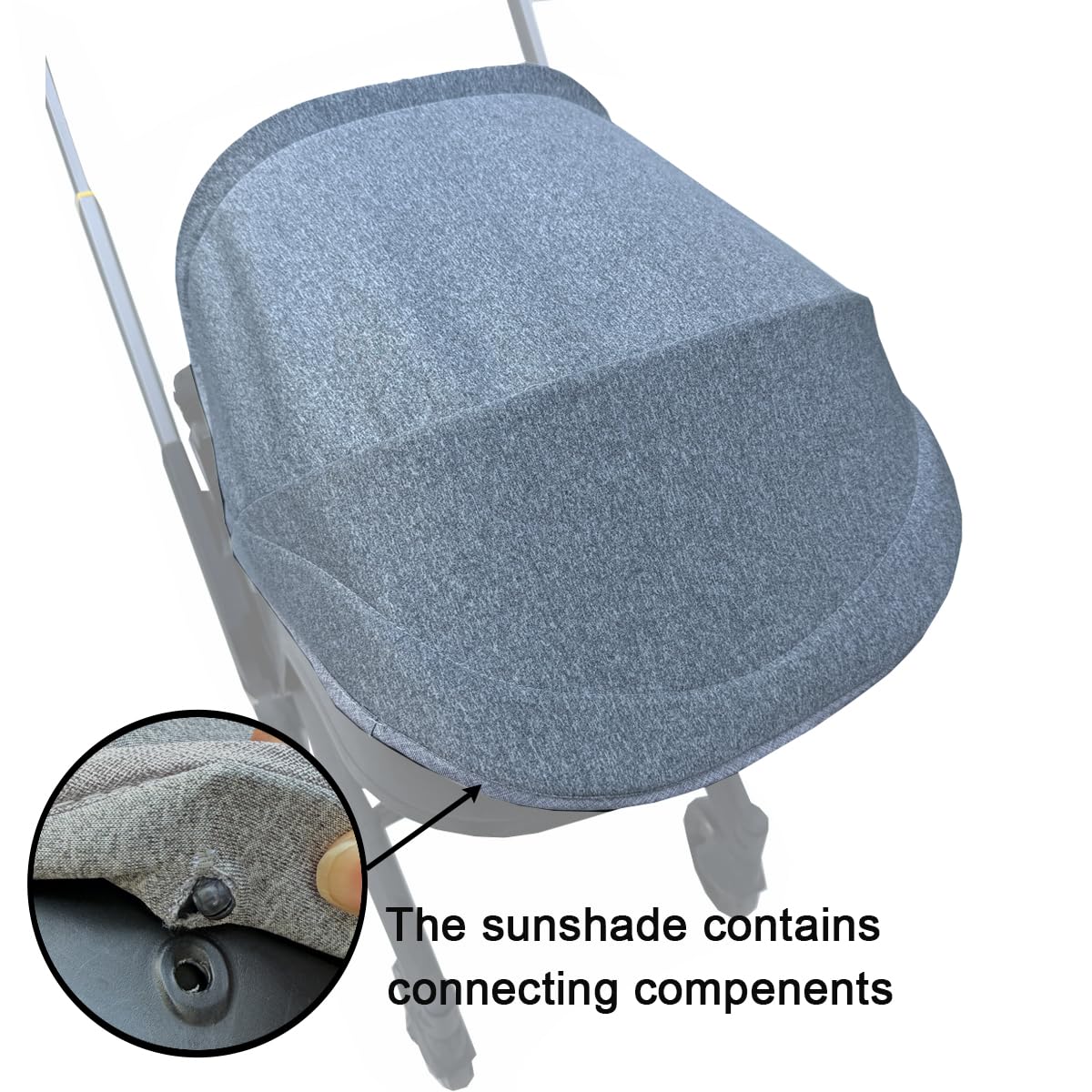 Stroller Replacement Accessories Canopy, Baby Stroller Sun Shade Compatible with Doona Car Seat & Strollers (Gray)