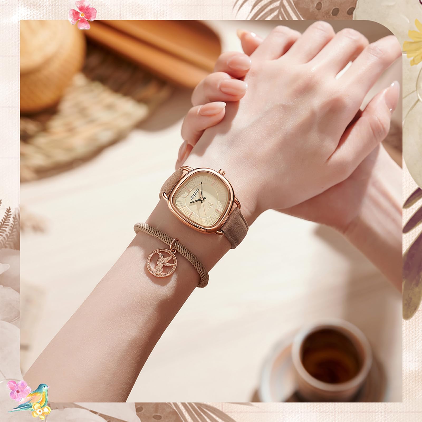 Valence Julius Womens Vintage Leather Watch 30mm Case Small 