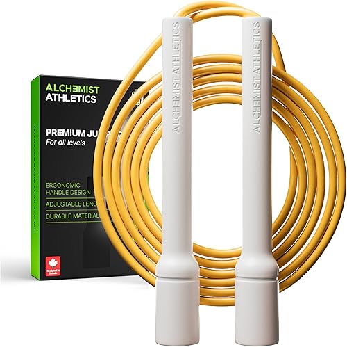 Cuerda de saltar para fitness, cuerda de saltar ajustable de 10 pies para hombres, mujeres y niños, cuerda de saltar sin enredos con asas