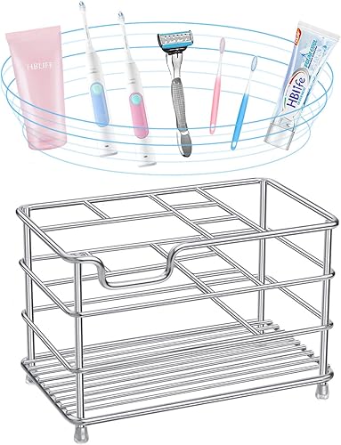 Miniatura 5 de Soporte Hblife para cepillo de dientes, de acero inoxidable, Acero inoxidable, Plateado, L