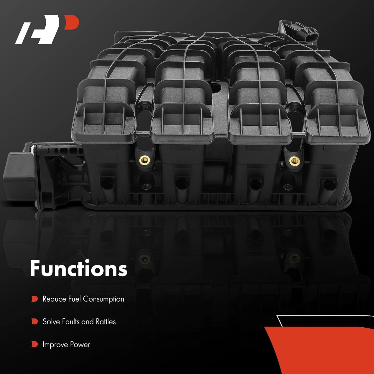 A-Premium Intake Manifold With Runner Control Valve & MAP Sensor - Compatible with Chrysler, Dodge, Jeep Vehicles - Avenger, Caliber, Compass, Journey, Patriot, Sebring - 2007-2017 - 2.4L 2.0L 1.8L