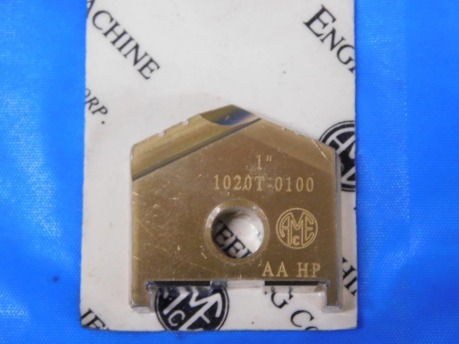1PC NEW AMEC 1" 1020T-0100 Series AA HP TiN Coated Carbide SPADE Drill Insert - JH2458CN2