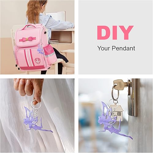 Miniatura 4 de Angel Wings Moldes de silicona brillantes de hada, hermoso molde de resina para bricolaje, resina epoxi, molde de fundición de resina UV, llavero de