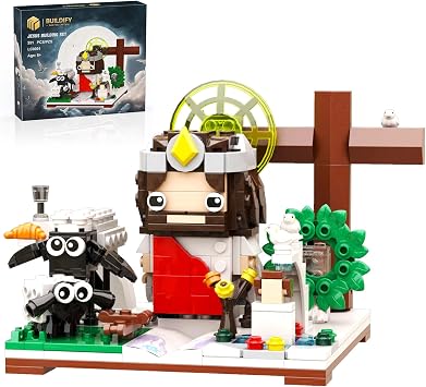 Tenhorses Jesus Building Block Sets, Little Jesus Christ Toy Figures Christianity Decor, Easter Christmas Christian Gifts for Women Men Kids Age 6+.351PCS