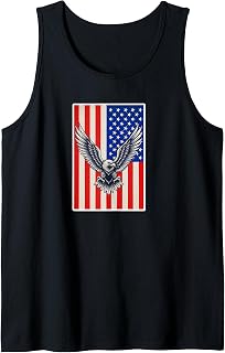 American Eagle with US Flag Tank Top