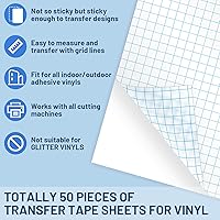 Vista 3 de selizo Papel de transferencia, paquete de 50 unidades de cinta de transferencia transparente para manualidades