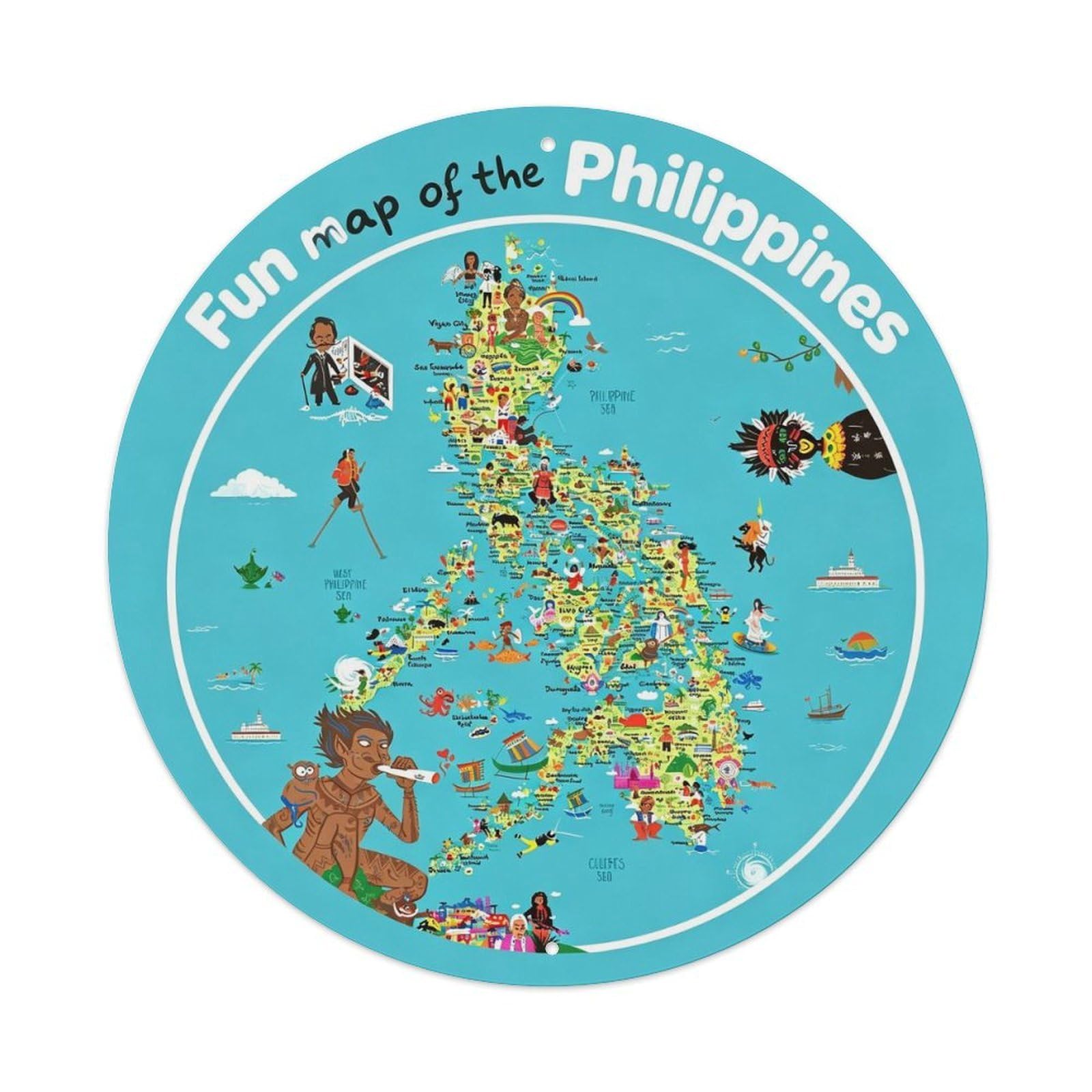 Vintage Travel Philippines Metal Tin Sign Plaque Wall Decor for Cafe, Club Bar, Office, Home Garden Metal Poster 8x12Inch