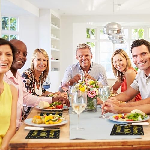 Miniatura 7 de Elcoho Paquete de 60 servilletas de cóctel, decoraciones de cumpleaños número 60, servilletas de almuerzo para cumpleaños, suministros de fiesta de