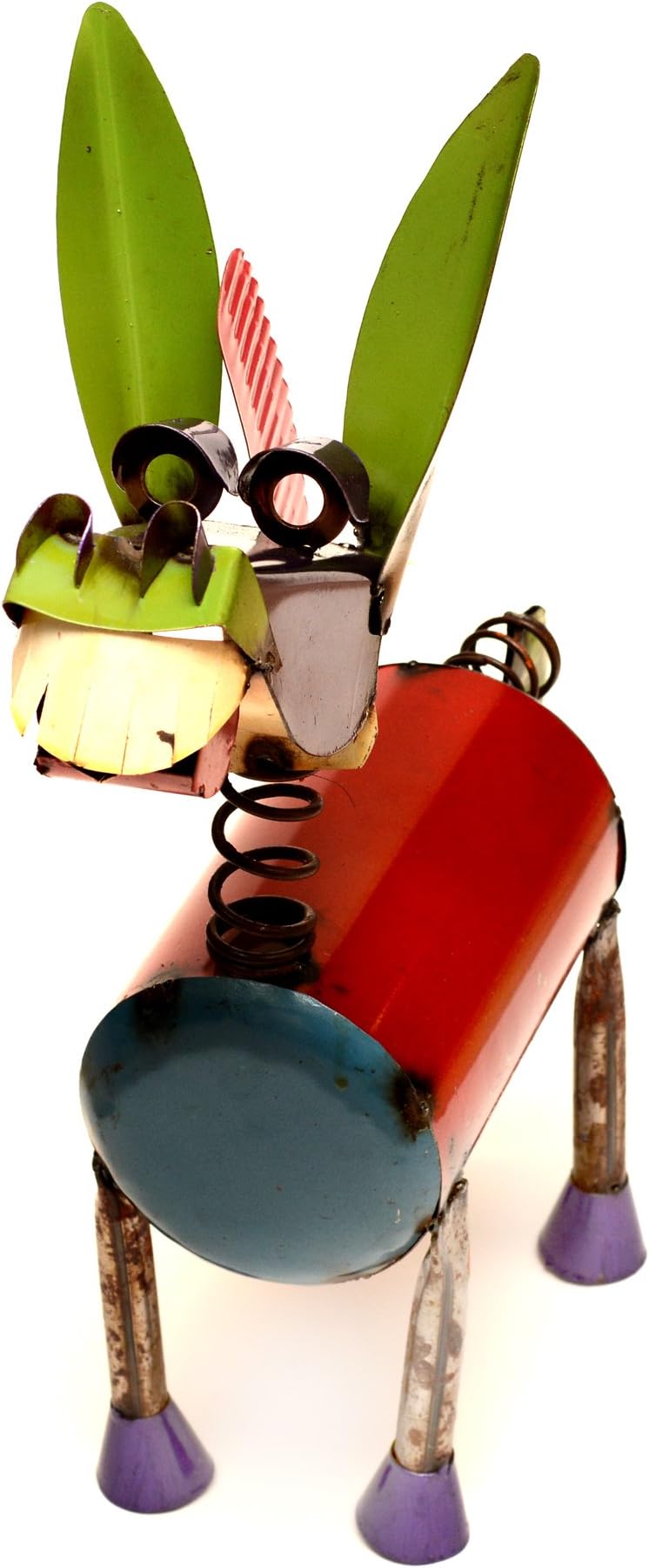 10390 Spring Neck Donkey for Decor, 8.5 by 4 by 9.5-Inch, Multicolor