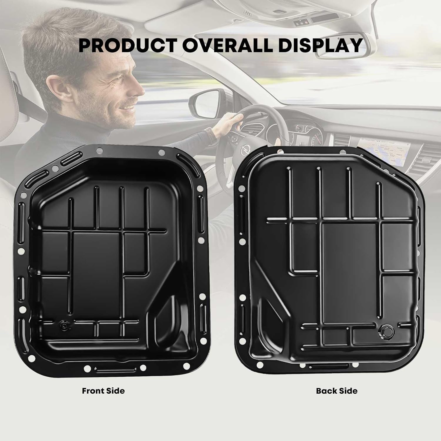 YHTAUTO Transmission Oil Pan and Drain Plug Replacement for Dodge Ram 1500 Dakota B150 B250 D150 D250 W150 W250 Ram 50 Durango & Jeep Grand Cherokee