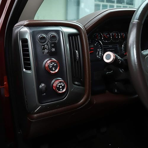 Miniatura 4 de Voodonala para Silverado Radio AC Pomos de aire acondicionado, botón central de consola interruptor de consola para Chevy Silverado GMC Sierra