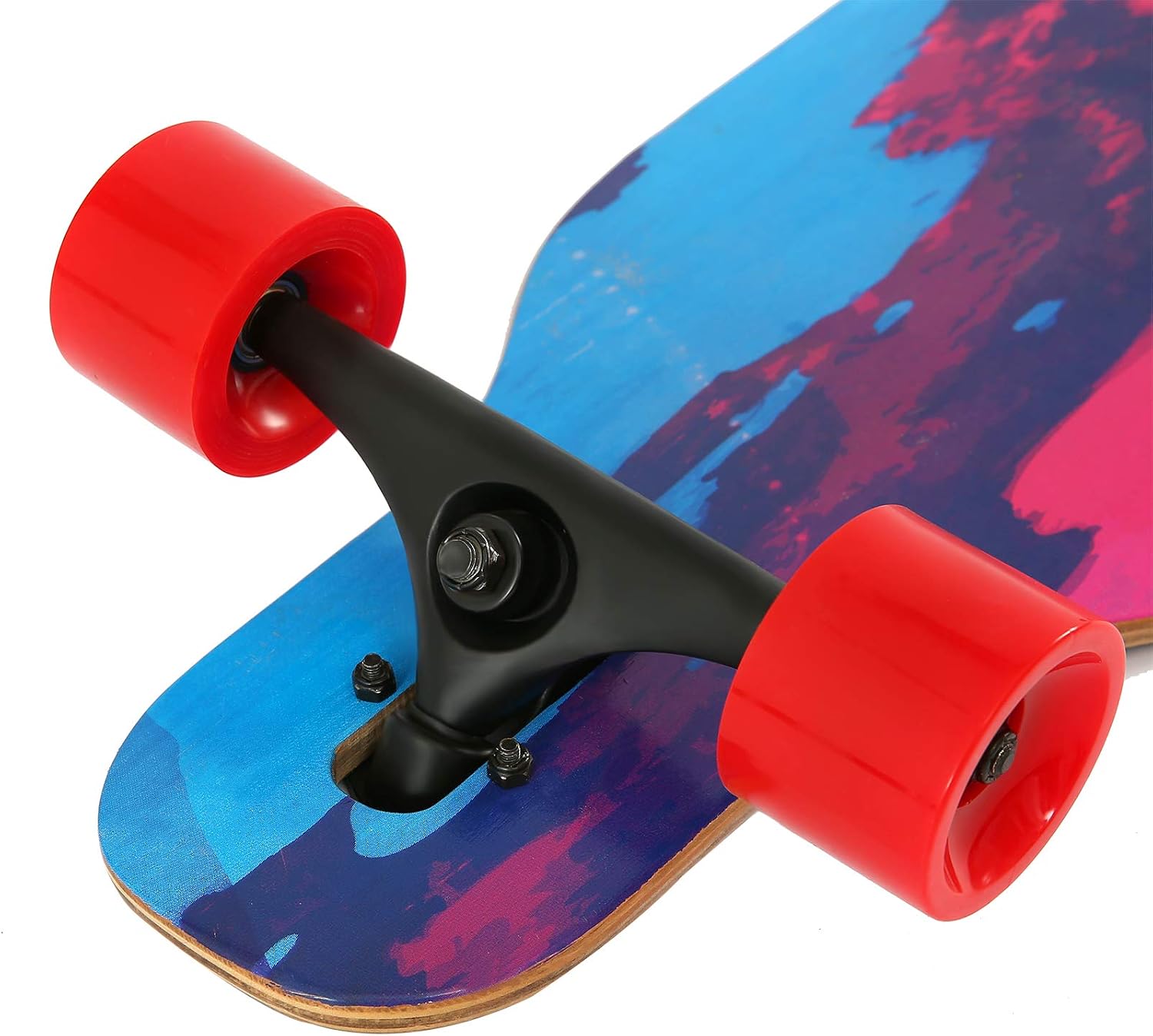 Xapwell 41 Inch Longboard Skateboard Complete Cruiser Complete Freestyle Drop Down Cruiser Maple Skateboard Professional Beginners