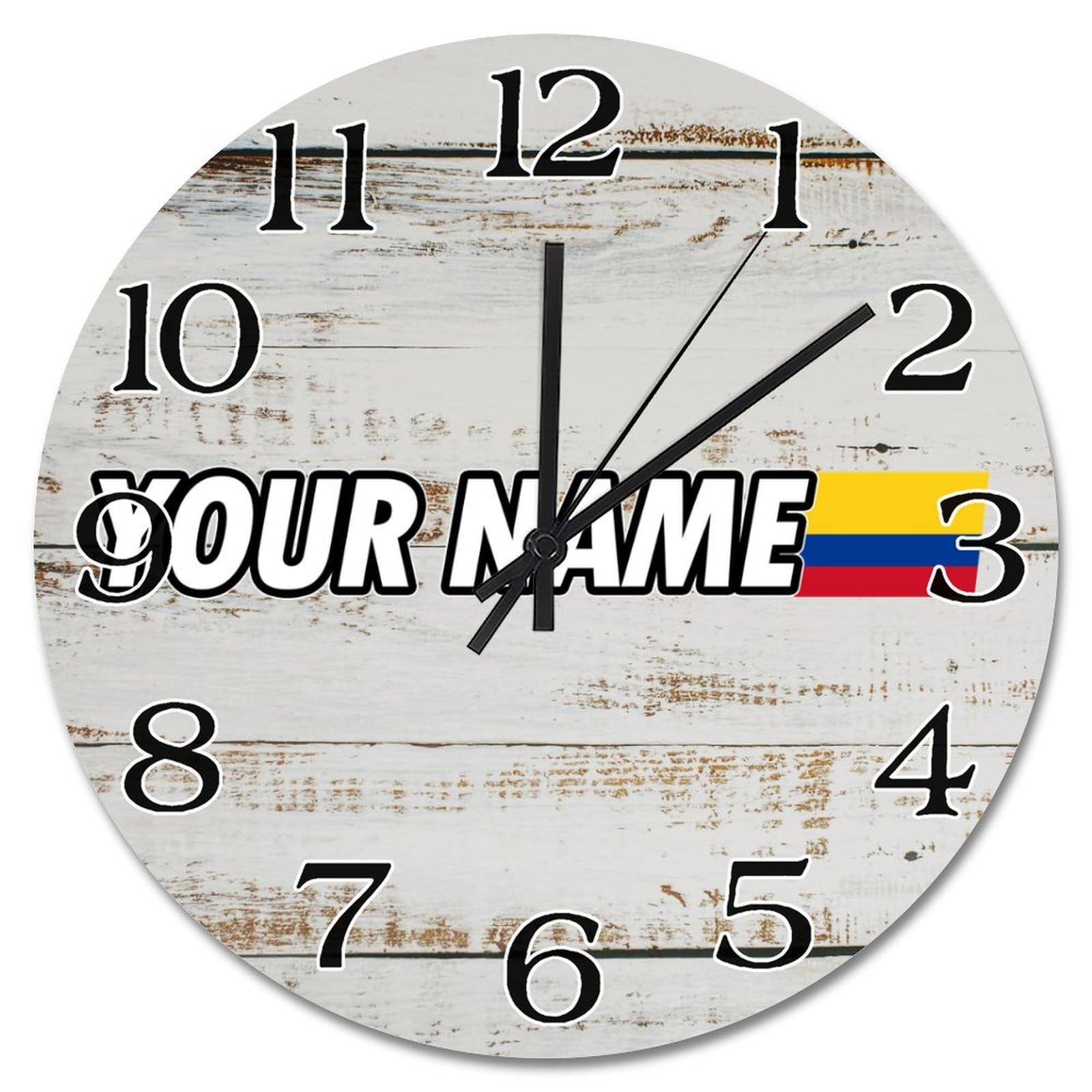 Horloge murale colombie bois pour remplacer vos murs vides