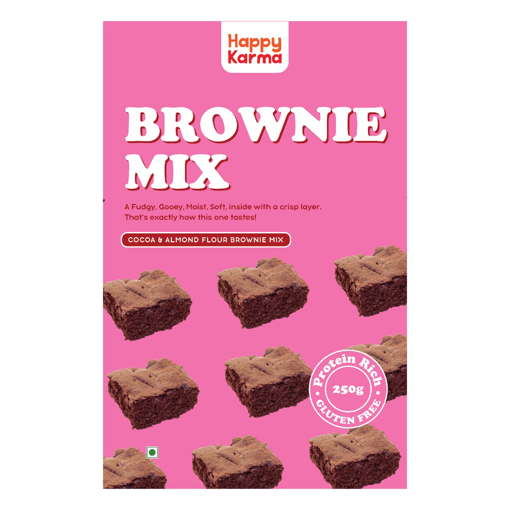 Happy Karma Cocoa Almond Chocolate Brownie Cake Mix, Fudgy, Moist & Soft Chocolate Cake, 3 Step Cake Mix, Healthy Dessert for Kids & Adults, Vegan, Keto Friendly, Gluten Free, Grain Free - 250g (B0D3TPNJJV) Amazon Price History, Amazon Price Tracker