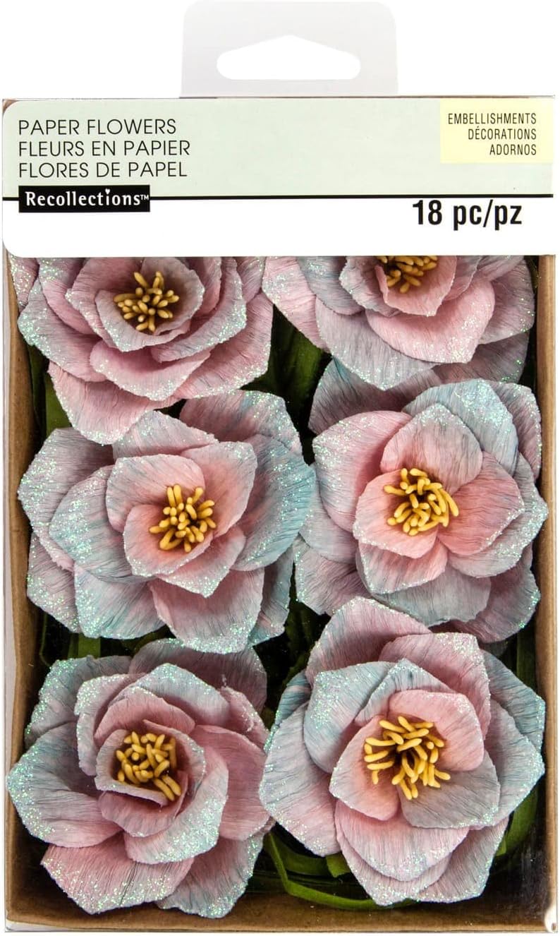 Recollections Unicorn Crepe Flower Embellishments, 12 Packs: 18 ct. (216 Total)