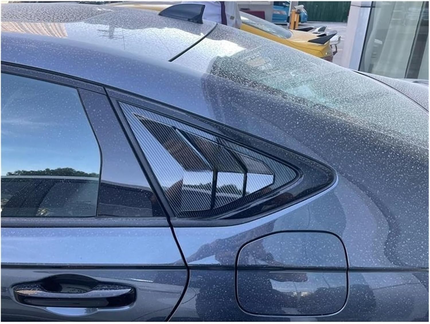 Rear Quarter Side Window Louver Vent Cover Shutter Panel Blinds Trim Frame Compatible for Honda Accord 11th 2023 + Accessories