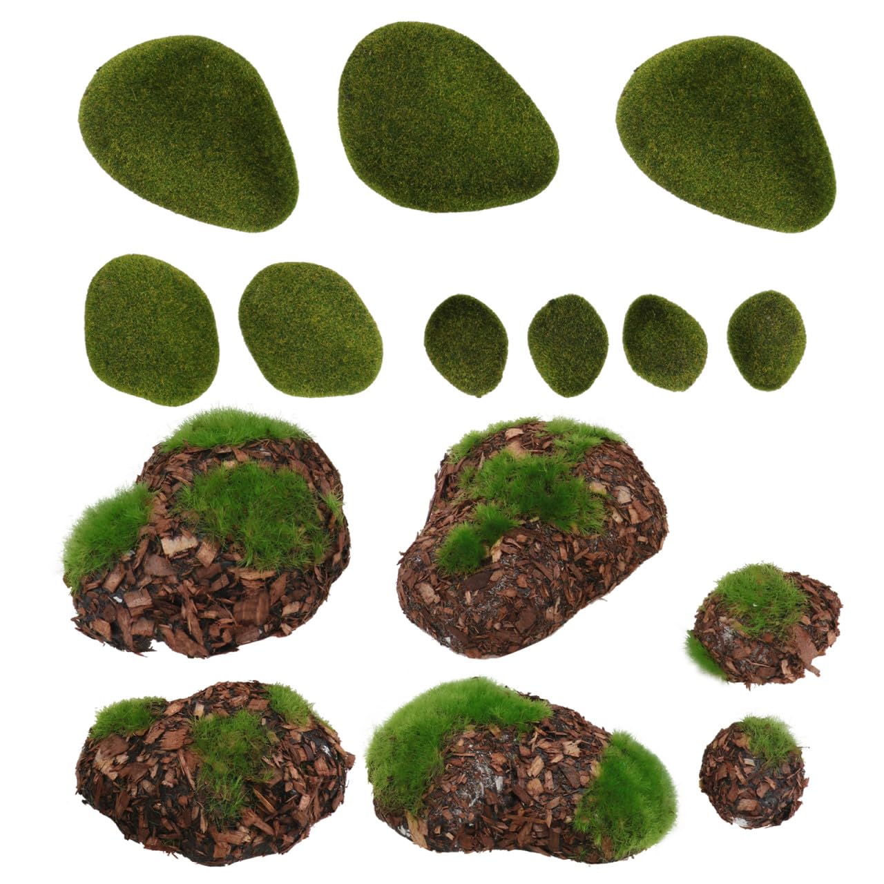 Piedras de Musgo Verde Natural para Decoración Creativa en Bonsáis y Centros de Mesa