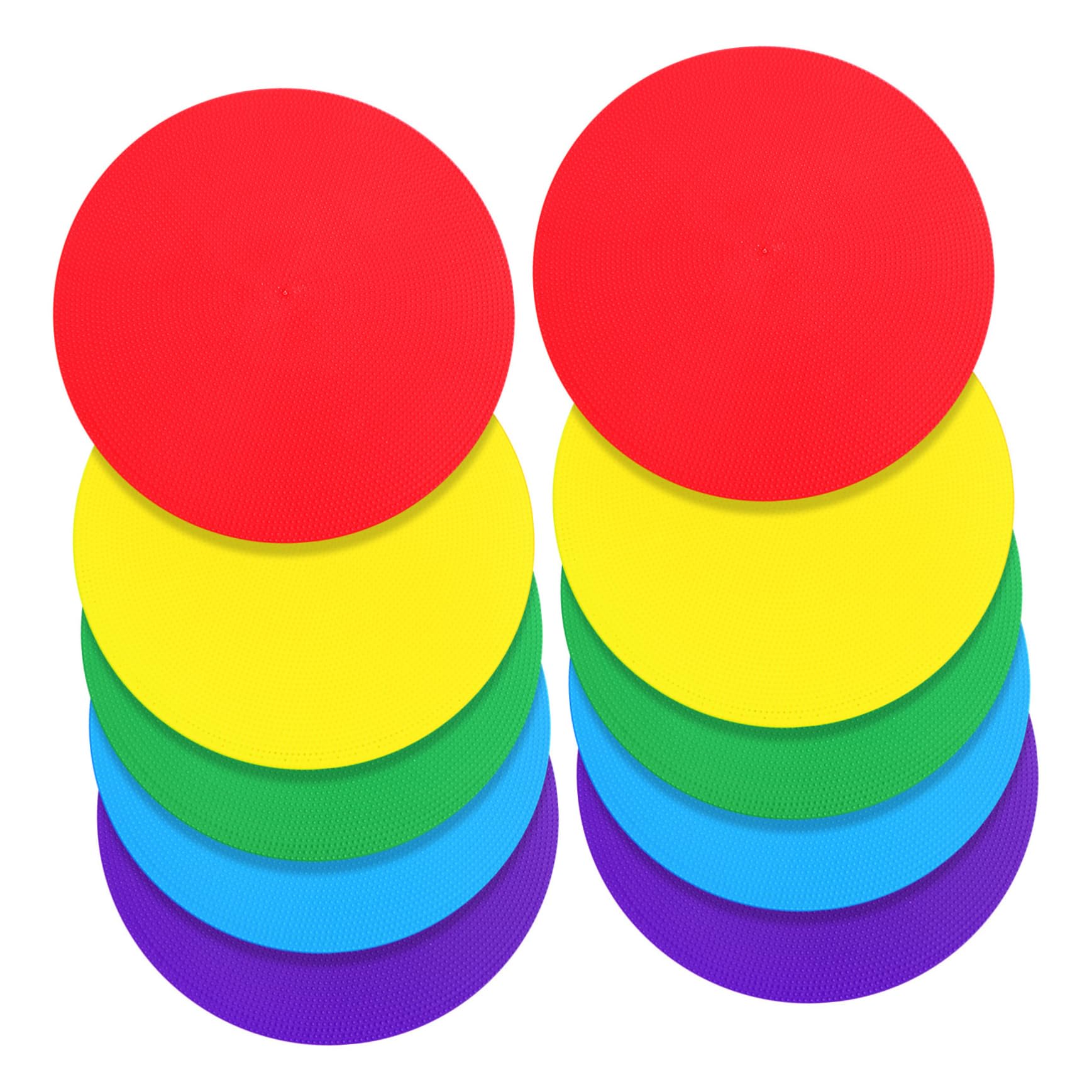 Gogogmee 10Pcs Non Slip Spot Markers Training Equipment for Football Soccer Basketball Practice Durable Agility Dots for Gym Floor Activities