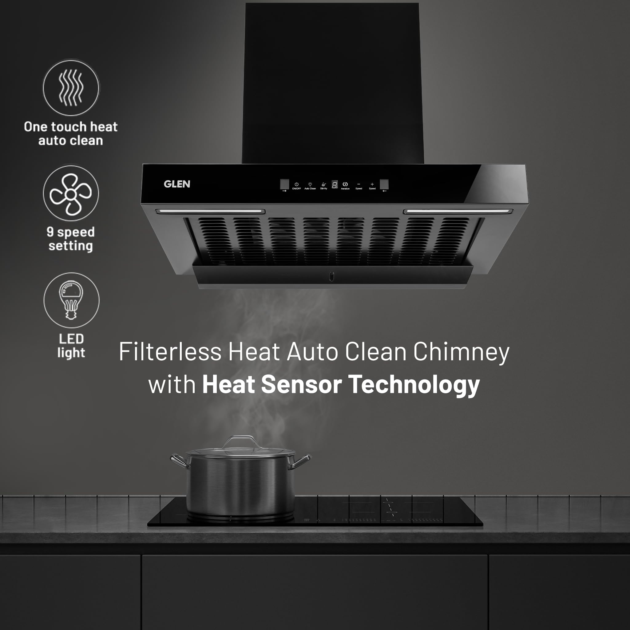 Glen Kitchen Chimney - Powerful & Filterless -6