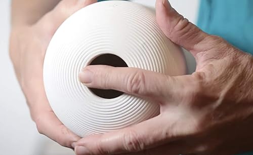 Miniatura 4 de Samawi - Jarrón negro de cerámica negro de 10 pulgadas, jarrón negro para decoración de la sala de estar, jarrones modernos para decoración del