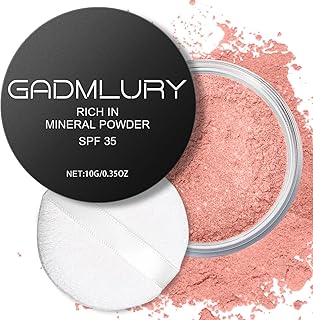 Rubor en polvo mineral, SPF 35, protector sol...
