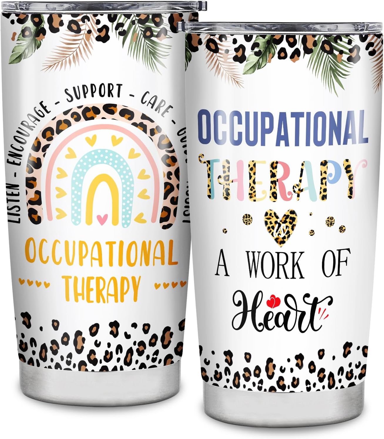 Onebttl 20 Oz Stainless Steel Tumbler With Lid & Straw - Perfect OT Therapist Appreciation Gift