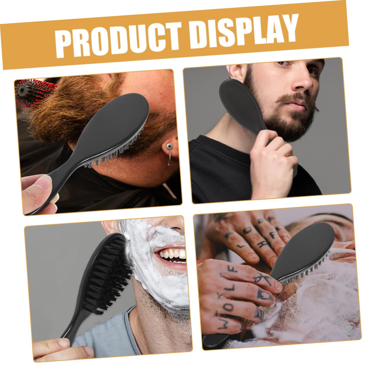 8pcs Men's Barber Hair Cutting Brush Beard Grooming Tool Soft Bristle Face Brush Portable Shaving Kit