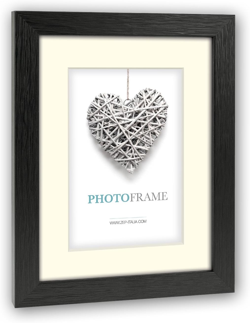 Zep Regent 5" Photo Frame, Wood, Black, 22.5 x 1.5 x 17.5 cm