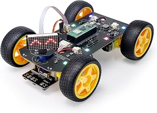 Freenove 4WD Car Kit for Raspberry Pi Pico W (Included) (Compatible with Arduino IDE), Dot Matrix Expressions, Obstacle Avoidance, Line Tracking, Light Tracing, Colorful Light, App