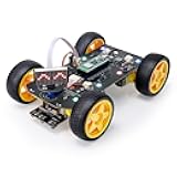 4WD Car Kit for Raspberry Pi Pico W (Included) (Compatible with Arduino IDE), Dot Matrix Expressions, Obstacle Avoidance, Line Tracking, Light Tracing, Colorful Light, App