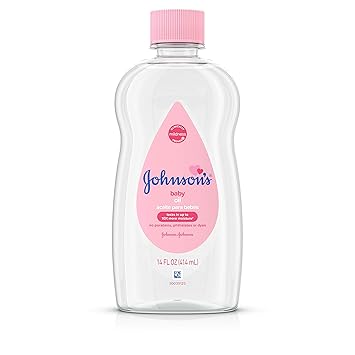 Johnson & Johnson Baby Oil Pure Mineral Oil to Prevent Moisture Loss Original fl, 14 Fl Oz, Single Pack