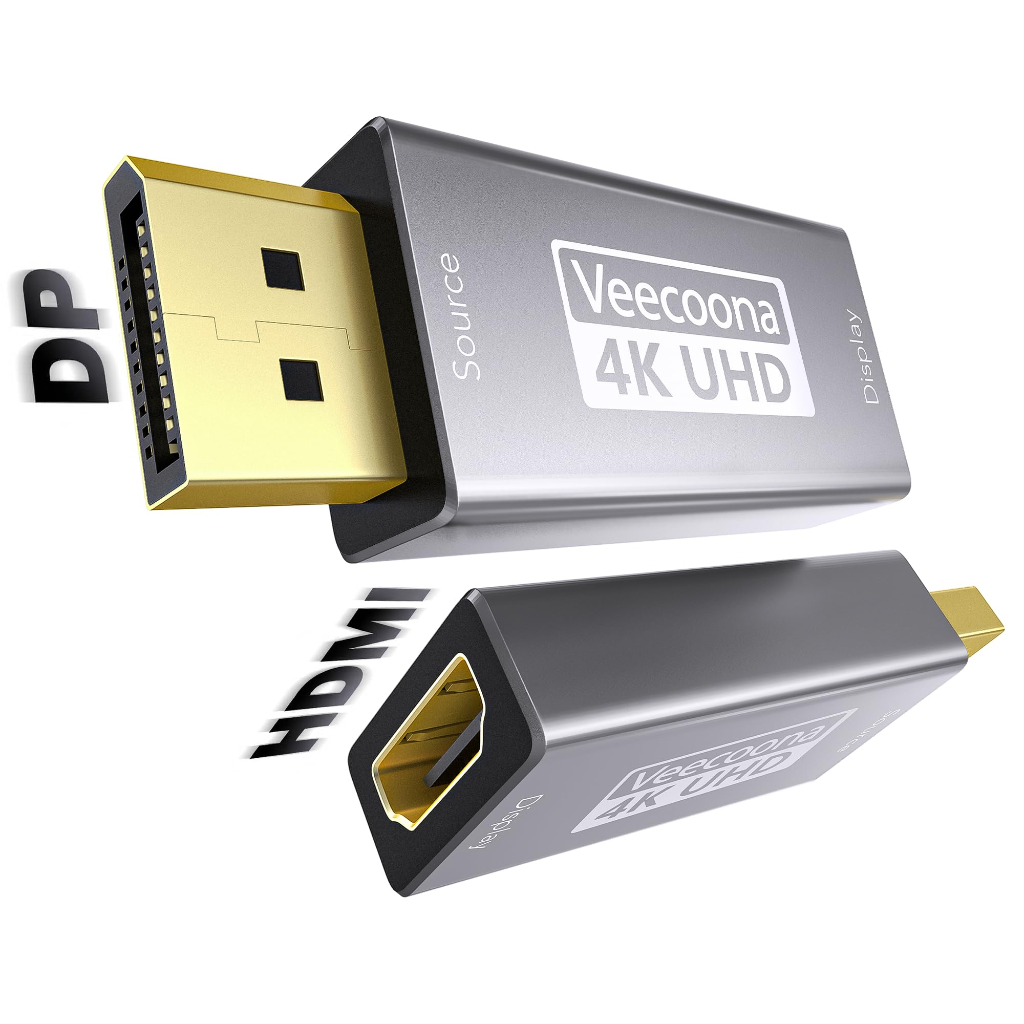 HDMI to DisplayPort Adapter Uni-Directional (4K@60Hz/1080P@120Hz) | HDMI (Source) 2.0 Male to DP (Display) 1.2 Female Converter Compatible with Laptop, AMD, NVIDIA, PS5, Xbox and More - 1 Pack — view 8