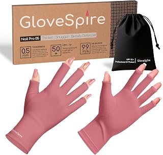 Dickere UPF50+ UV Handschuhe Nägel, Einheitsgröße, Altrosa