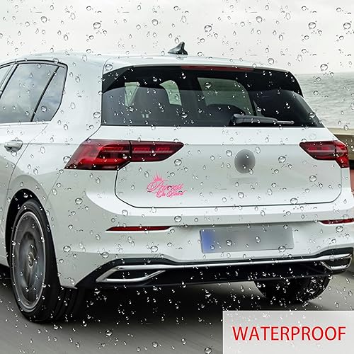 Miniatura 10 de TOMALL 2 calcomanías de princesa a bordo para ventana de automóvil, impermeables, autoadhesivas, coronas de princesa para decoración de auto,