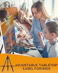 Nicpro Peinture Easel pour affichage, Hauteur réglable 17" à 66" Table & Sol Art Easel, Tripod en métal Artiste Easels Support pour la peinture Toile, Panneaux de mariage avec sac de transport - noir