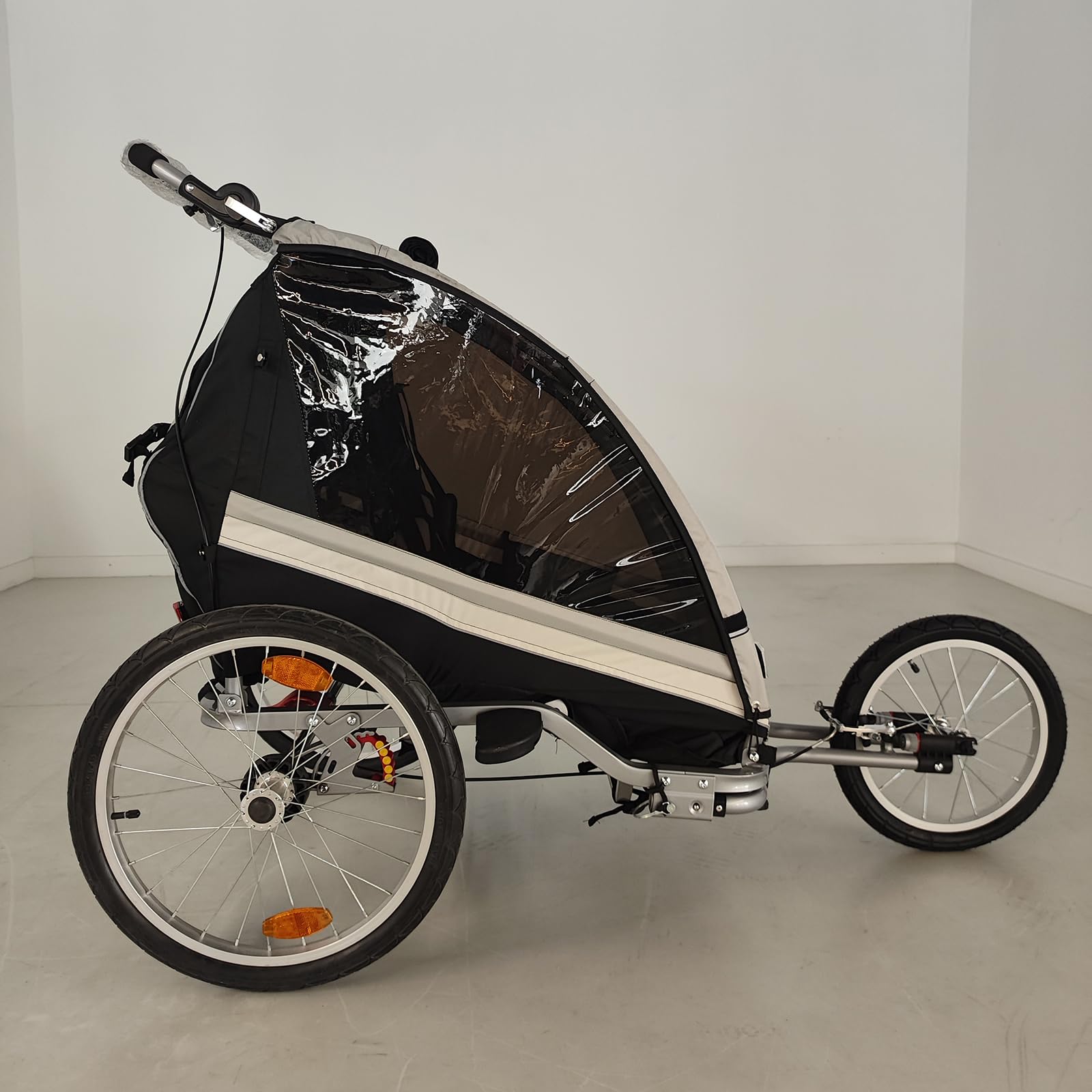 Remolque 2 niños alu 2 en 1 bicicleta y cochecito