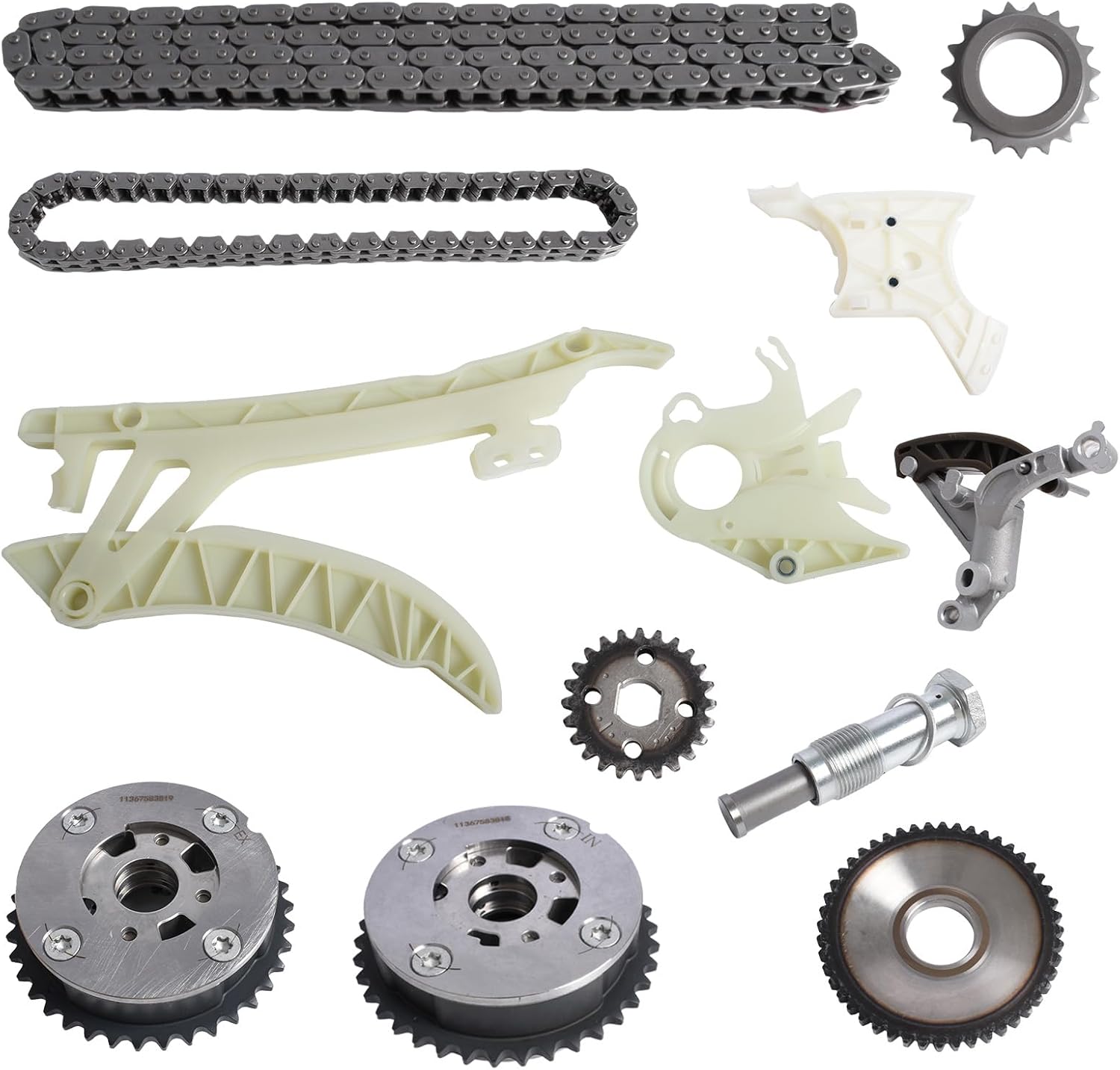 N20 N26 Engine Timing Chain Kit with VVT Sprocket - Fits 2012-2016 BMW 320i 328i 528i X1 X3 X5 2.0L 4-Cylinder & 3.0L 6-Cylinder Models (F30 F10 E84 F25) - Replacement Parts Set