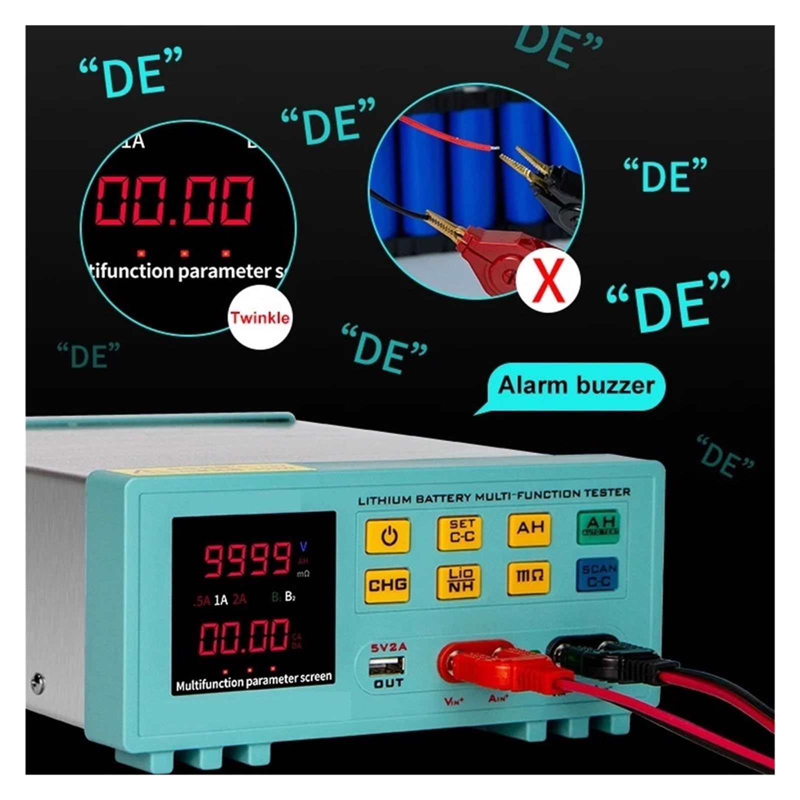 Testeur Complet De Capacité Batterie Au Lithium Et Résistance Interne DéTection PréCise(36V)