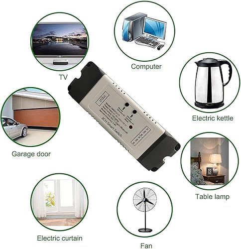 Miniatura 4 de Interruptor inalámbrico EWelink de 2 canales con carcasa Módulo de interruptor WiFi, control remoto, DIY Smart Home Bluetooth Relé 5VAC85V-250V