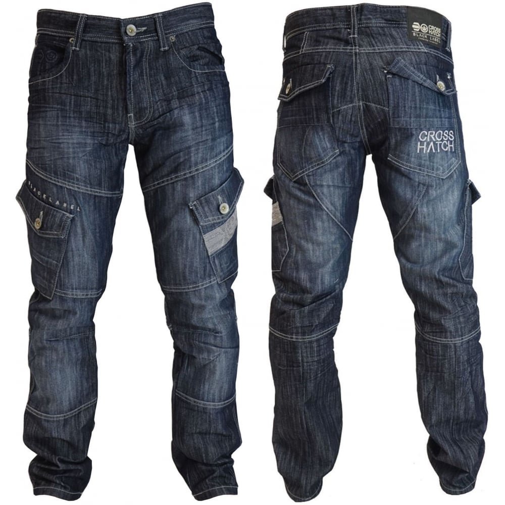 CrosshatchMen's Cargo Straight Jeans